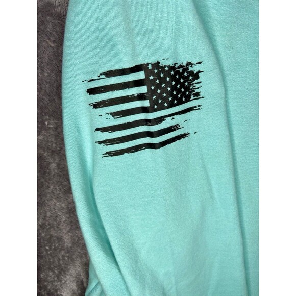 Relentless Rebel Apparel Crewneck Sweatshirt XL Aqua Blue Motivational Graphic - Picture 4 of 9